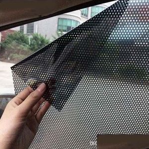 Pegatinas de coche 2 unids pegatinas de estilo de coche ventana lateral película de malla láminas parasol vehículo bloqueador solar parabrisas red electrostática UV Protec Dhnso