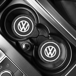 Auto-stickers 2 stks Auto Water Cup Fleshouder Anti-Slip Pad Mat Silicagel voor VW Volkswagen Golf Polo Passat Touran Car Styling T240513