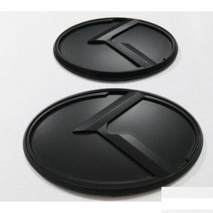 Autocollants de voiture 2pcs Nouveaux badges de logo Black K 3D Badge Emblem Sticker Fit Kia Optima K5 2011car Emblems1331716 Drop livraison Mobiles Motorcyc OTGE3