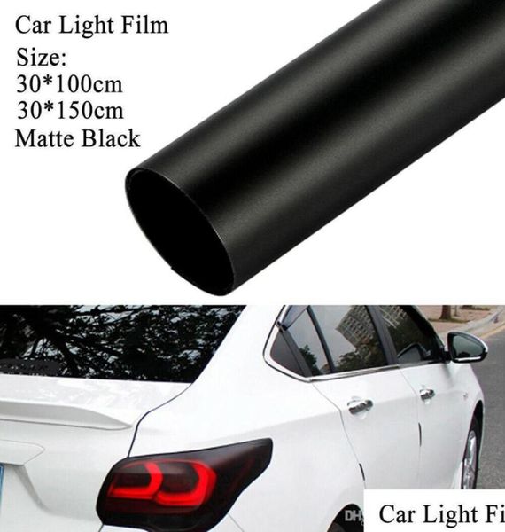 Autocollants de voiture 30 x 100 cm, film teinté noir mat pour phares et feux arrière, autocollants en vinyle pour voiture, livraison directe 2022 mobiles motos E1552017