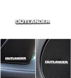 Autocollants de voiture 3D en aluminium, emblème intérieur de haut-parleur o, Badge pour Mitsubishi Outlander 3 4 2020 2019 2021, accessoires 3124316