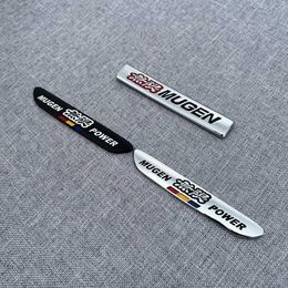 Pegatinas de coche 3D Metal Mugen Power Badge Grill Emblem Car Body Fender Sticker Calcomanía para Honda JS RS MODURO Civic Accesorios de decoración