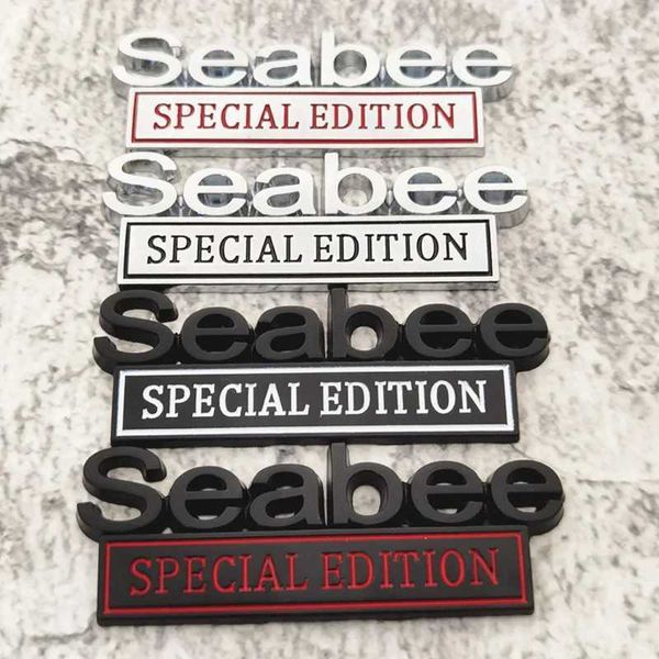 Pegatinas de coche 3D Metal Seabee Edition Badge Emblem Car Body Trunk Fender Window Sticker Calcomanía para accesorios universales de decoración de automóviles