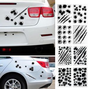 Auto stickers 3D krassen kogelgat creatieve stickers exterieur decoratie sticker full body automobiles accessoires