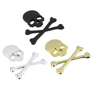 Auto -stickers 3D SKL Metal Skeleton Crossbones Car Motorfietssticker Embleem Badge Styling Stickers Accessoires Drop levering 2022 MO DHQA0