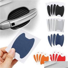 Auto stickers 4 stcs deur sticker krassen resistent ER handgreepbeveiliging film exterieur accessoire drop levering mobiles motorfietsen Ac dh1n7