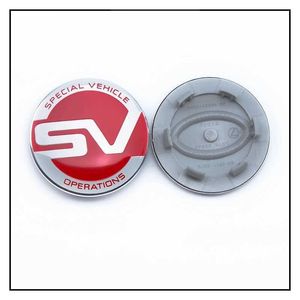 Autocollants de voiture 4 pièces x 62mm lettres ABS SV SVR capuchons de moyeu de roue de voiture pour Land Range Rover Sport accessoires de découverte