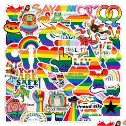 Auto Stickers 50 Stuks Gay Pride Lgbtq Graffiti Kids Speelgoed Skateboard Motorfiets Fiets Sticker Decals Groothandel Drop Delivery Mobiles Mo Dh2Ng