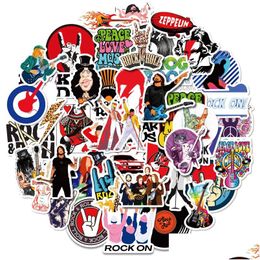 Auto Stickers 50 stks/partij Retro Rock Band Muziek Punk Iti Gitaar Skateboard Laptop Lage Motorfiets Diy Decal Drop Levering Automobiles Mot Otjzn