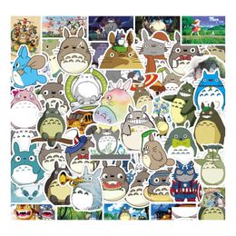 Autocollants De Voiture 50 Pcs Mixte Mon Voisin Totoro Pour Ordinateur Portable Casque Skateboard Pad Vélo Vélo Moto Ps4 Téléphone Notebook Decal Drop D Dhcb2