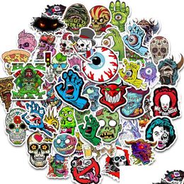 Auto Stickers 50 Stuks Waterdichte Laptop Skl Horrible Graffities Decals Voor Motorfiets Fiets Lage Skateboard En Thuis Drop Levering Mo Dhzrx