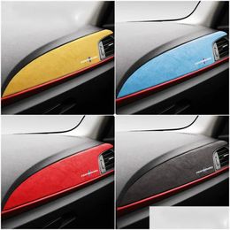 Auto Stickers Alcantara Wrap Abs Er Auto Middenconsole Instrumentenpaneel M Prestaties Decals Sticker Voor F20 F21 F22 F23 1 2 Serie 219 Dhbah