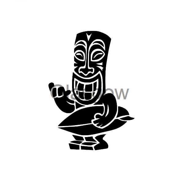 Autocollants de voiture Aloha Tiki Surf Funny Cars Accessoires Autocollants Décor PVC Fun Character Étanche Surf Hawaii pour Auto Car Stickers Styling x0705