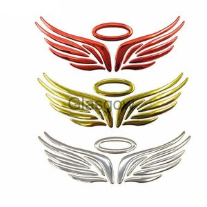 Pegatinas de coche ala de Ángel divertido 3D pegatina de coche suave PVC cromado insignia emblema pegatina impermeable coche emblema calcomanía pegatina para coche x0705