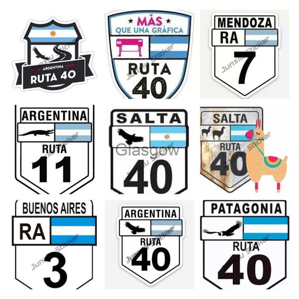 Calcomanías para auto Argentina Ruta 40 Calcomanía para automóvil Salta Cafayate Ruta 40 Cubierta impermeable Rasguños Protector solar Calcomanía Accesorios Decoración x0705