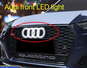 Autocollants de voiture Audi Car Grill Light Badge LED Autocollant Lumineuse Décorative Lumineuse pour Audi Q7 A8L Q8 S4 S5 S6 S7 R8 RS6 Q2L TT A3 A5 T240513
