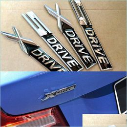 Auto stickers black metal chroom mat xdrive x drive sdrive s embleem badge sticker sticker voor 3 4 5 6 7 serie x1 x3 x5 e70 x6 e71 dro dhzyr