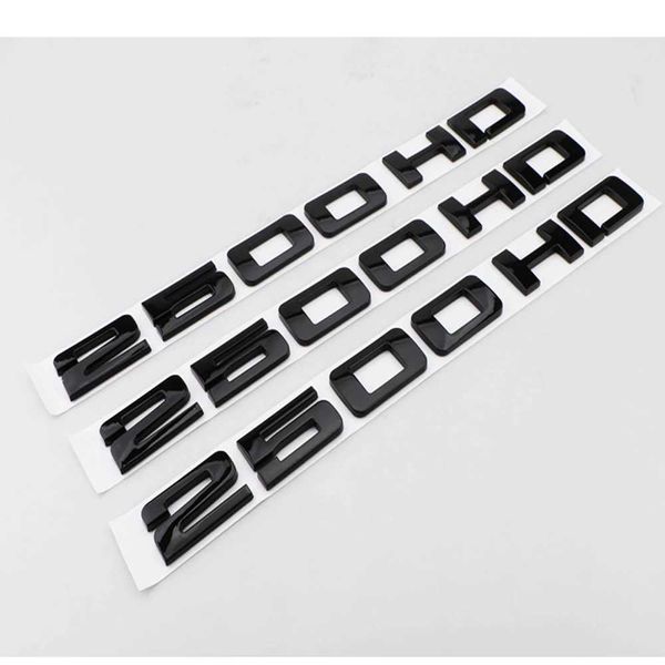 Autocollants de voiture voiture 3D ABS Chrome 2500 HD autocollants autocollant pour Chevrolet GMC Silverado 2500HD Sierra Yukon lettres de coffre de voiture Badge emblème autocollants