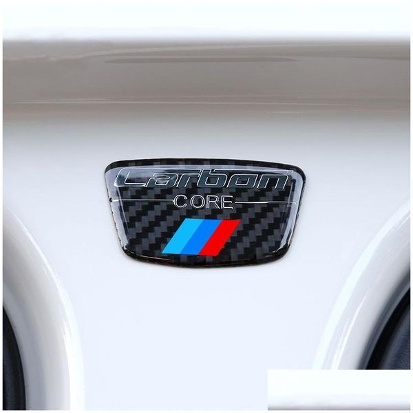 Pegatinas de coche Emblema de fibra de carbono Etiqueta de columna B para E46 E39 E60 E90 F30 F34 F10 1 2 3 5 7 Serie X1 X3 X5 X6 Car-Styling Drop Delive Othde