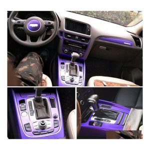 Car Stickers Carstyling 3D/5D Carbon Fiber Interior Center Console Color Change Molding Sticker Decals For Q5 2010 Drop Delivery Mob Dh3Gj