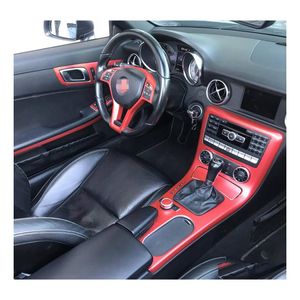 Car Stickers Carstyling 5D Carbon Fiber Interior Center Console Color Change Molding Sticker Decals For Slk R172 2011 Drop Delivery Dh5Ec