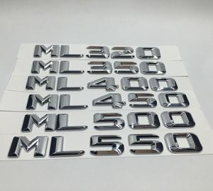 Auto Stickers Chrome ML320 ML350 ML400 ML450 ML500 ML550 Kofferbak Embleem Badge Letters Voor Mercedes ML Class9588983