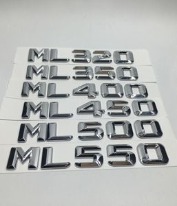 Auto Stickers Chrome ML320 ML350 ML400 ML450 ML500 ML550 Kofferbak Embleem Badge Letters Voor Mercedes ML Class7718605