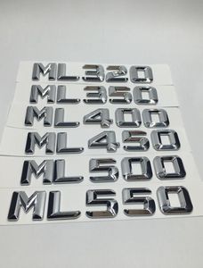 Auto stickers chroom ml320 ml350 ml400 ml450 ml500 ml550 achterste trunk embleem badge letters voor Mercedes ml class2964924