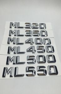 Autocollants de voiture chromés ML320 ML350 ML400 ML450 ML500 ML550, emblème de coffre arrière, lettres d'insigne pour Mercedes ML Class5490628