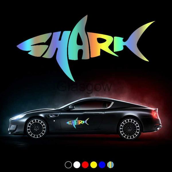 Pegatinas de coche CS31083 # SHARK palabras escritas moda Diecut vinilo calcomanía coche pegatina impermeable Auto decoraciones x0705