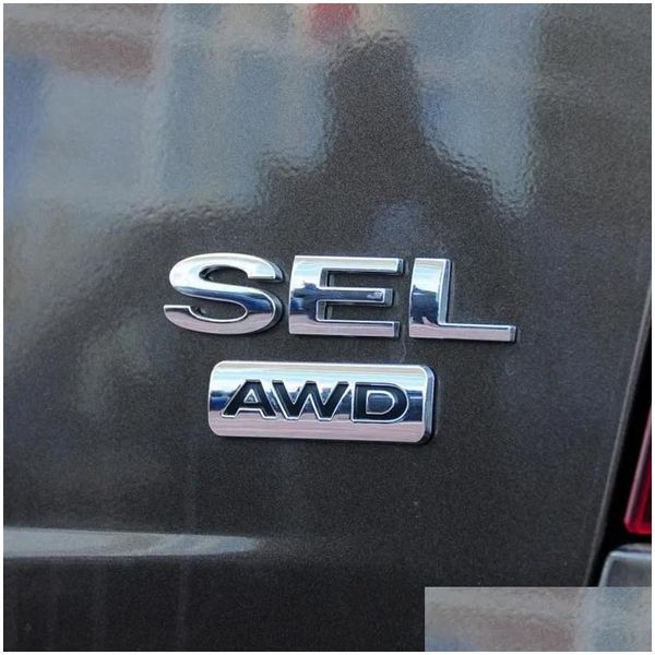 Autocollants de voiture Drop pour Ford Edge Sel Limited Ecoboost Awd Emblème Logo Coffre arrière Plaque de nom de hayon290W Livraison Automobiles Motorcycl Dhllb