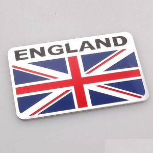 Auto stickers mode styling nationale vlag 3D metaal chroom aluminium legering embleem badge sticker voor het Amerikaanse Australië Frankrijk Duitsland dhhqy