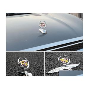 Autostickers voor Cadillac Escalade Sevilla CTS ATS BLS SRX SLS XTS XT5 XT6 Legering Chrome Front Hood ER Emble Sticker Accessories5295 Othi7