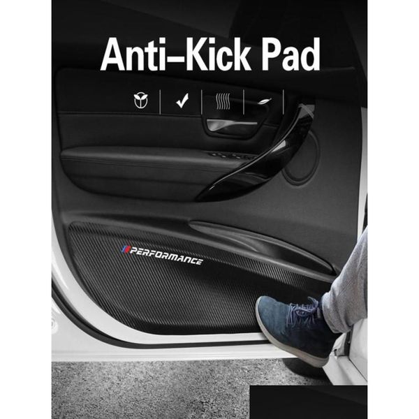 Autocollants de voiture pour E90 F30 F10 F07 F20 F25 F26 F15 F16 E84 F48 X1 X3 X5 Antikick Pad Carbon Fibre en cuir PVC PVC PROTECTION DU PORTE DROP DEVRIV