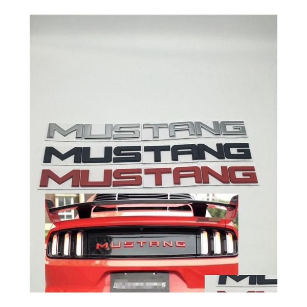 Autocollants de voiture pour Ford Mustang Shelby Gt avant capot arrière coffre coffre métal emblème hayon Logo plaque signalétique 34026Mm8520338 Drop Delive Otsdm