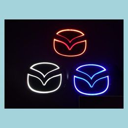 Autostickers voor Mazda 2 /Mazda 3 6 8 CX7 NIEUW 5D Standaard Badge Logo Lamp Speciale gemodificeerde auto LED -licht 10cmx8cm /12 0cmx9 55cm Drop Dhri4