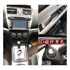 Autostickers voor Mazda 6 2008 Interieur Centrale bedieningspaneel Deurklink 5D Koolstofvezel Stickers Styling Accessorie Drop Delivery Mob DHXBK