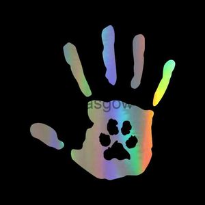 Auto Stickers HungMieh Sticker op Auto Hand Klauw Print Auto Stickers voor Auto Hond Kat Huisdier 3D Vinyl Stickers en Decals JDM 1514cm x0705