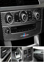 Autocollants de voiture, Modification du levier de vitesse intérieur, sortie d'air, panneau CD, garniture décorative en Fiber de carbone pour BMW E60 20042010 5 Series3551677
