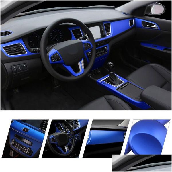 Autocollants de voiture Film de style intérieur Décalcomanies Accessoires Matt Placage Glace Moto Vinyle Wrap Changement de couleur Décoratif Drop Livraison Aut Otcaa