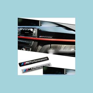 Autostickers /// M Performance Motorsport Metal Logo Funny Car Sticker Aluminium Emblem Grill Badge voor E34 E36 E39 E53 E60 E90 F10 F3 DHFNY