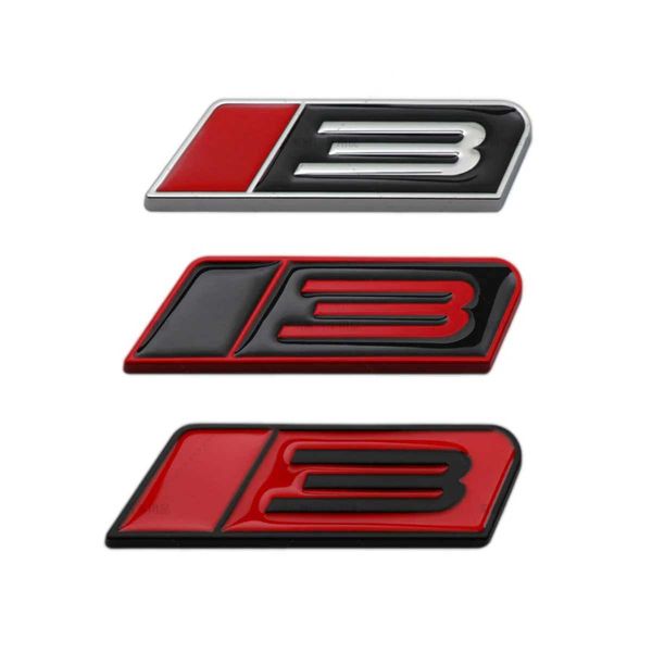 Pegatinas de Metal para coche, 3 letras, insignia de motor, emblema, pegatina lateral para carrocería de coche, calcomanía para Ford Mustang, Dodge, Chevrolet, accesorios de decoración