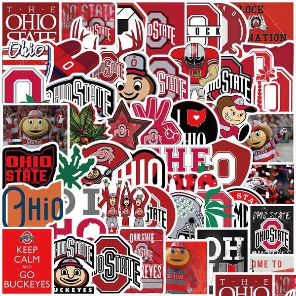 Autocollants de voiture Nouveau Sexy 50pcs Ohio State University Graffiti autocollants automobiles automobiles de guitare étanché