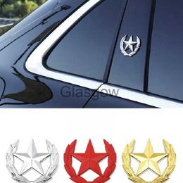 Pegatinas de coche Pentagram star Metal Car Sticker Emblem Badge Car Styling Sticker para Universal Car Motorcycle Accesorios decorativos x0705