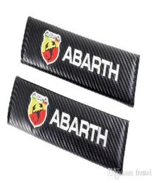 Auto -stickers Veiligheidsriem bedekken Koolstofvezel voor Abarth 500 Fiat Universal Shoulder Pads Car Styling 2PCSlot3875188