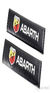 Autocollants de voiture couverture de ceinture de sécurité en Fiber de carbone pour Abarth 500 Fiat épaulettes universelles style de voiture 2pcslot2221604