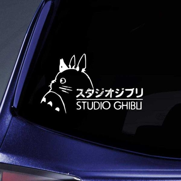 Pegatinas de coche Three Ratels FD35 Totoro Ghibli Laputa JDM Kawaii Animal Cartoon Car Sticker Window Wall Laptop Notebook Stickers Home Decal x0705