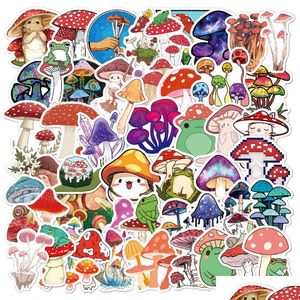 Autocollants De Voiture Étanche 10/30 / 50Pcs Dessin Animé Champignon Plante Graffiti Stickers Téléphone Vélo Planche À Roulettes Ordinateur Portable Scrapbook Journal Mignon Autocollant Dh6Ac