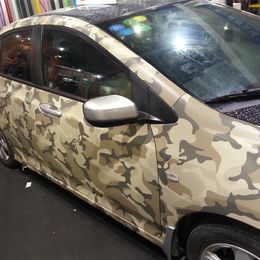 Voiture stling 20 * 152m camouflage de carrosserie de carrosserie Camo Armo Article Green Car Stylings et décalcomanies PVC Vinyl Car Autocollant