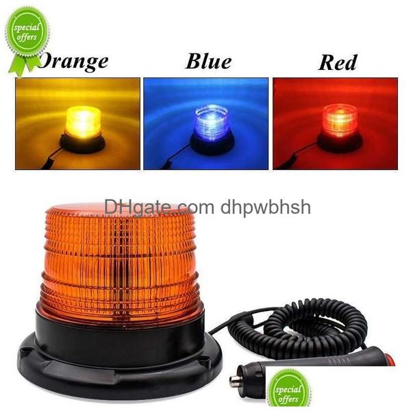 Luz estroboscópica de emergencia para coche, indicador de tráfico giratorio, baliza Flash Led, naranja, azul, rojo, advertencia, entrega directa